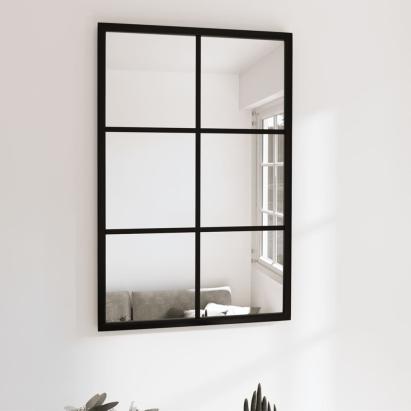 Oglindă de perete, negru, 60x40 cm, metal GartenMobel Dekor