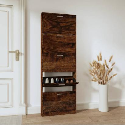 Pantofar, stejar fumuriu, 59x17x169 cm, lemn compozit GartenMobel Dekor