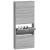 Pantofar, gri sonoma, 59x17x150 cm, lemn prelucrat GartenMobel Dekor