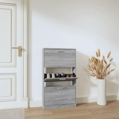 Pantofar, gri sonoma, 59x17x108 cm, lemn prelucrat GartenMobel Dekor
