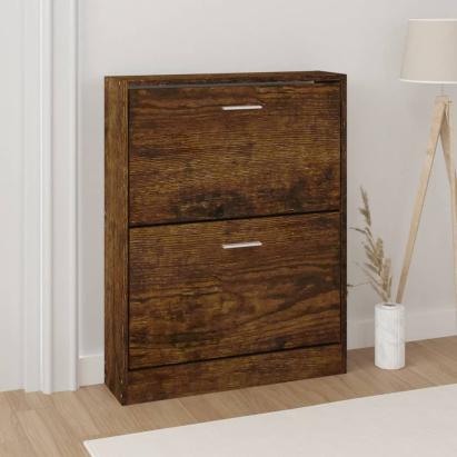 Pantofar, stejar fumuriu, 59x17x81 cm, lemn compozit GartenMobel Dekor
