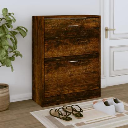 Pantofar, stejar fumuriu, 63x24x81 cm, lemn compozit GartenMobel Dekor