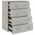 Servantă cu 4 sertare, gri beton, 60x30,5x71 cm GartenMobel Dekor