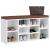 Bancheta pantofar, alb extralucios, 103x30x48 cm, lemn compozit GartenMobel Dekor