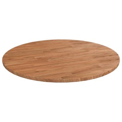Blat de masă rotund maro deschis Ø90x1,5 cm lemn stejar tratat GartenMobel Dekor