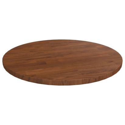 Blat de masă rotund maro închis Ø40x1,5 cm lemn stejar tratat GartenMobel Dekor