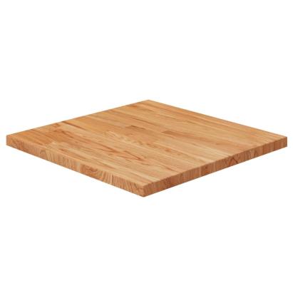 Blat masă pătrat maro deschis 50x50x2,5cm lemn stejar tratat GartenMobel Dekor