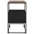 Măsuță laterală cu roți, negru, 55x36x63,5 cm, lemn prelucrat GartenMobel Dekor