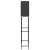Raft de mașină de spălat 2 polițe negru 71x29,5x170,5 cm fier GartenMobel Dekor