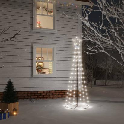 Brad de Crăciun conic, 108 LED-uri, alb rece, 70x180 cm GartenMobel Dekor
