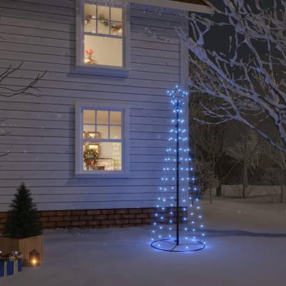 Brad de Crăciun conic, 108 LED-uri, albastru, 70x180 cm GartenMobel Dekor