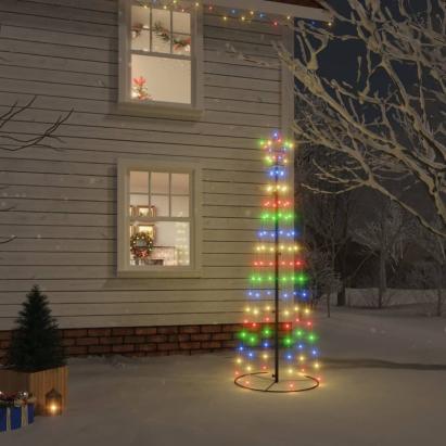 Brad de Crăciun conic, 108 LED-uri, multicolor, 70x180 cm GartenMobel Dekor