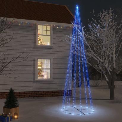 Brad de Crăciun conic, 1134 LED-uri, albastru, 230x800 cm GartenMobel Dekor