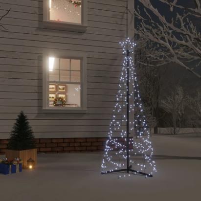 Brad de Crăciun conic, 200 LED-uri, alb rece, 70x180 cm GartenMobel Dekor