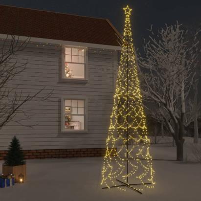 Brad de Crăciun conic, 3000 LED-uri, alb cald, 230x800 cm GartenMobel Dekor