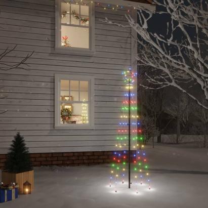 Brad de Crăciun, 108 LED-uri multicolore, 180 cm, cu țăruș GartenMobel Dekor