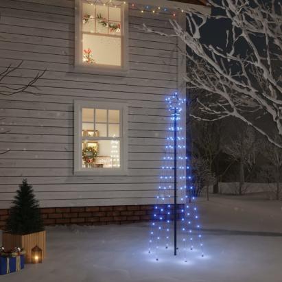 Brad de Crăciun, 108 LED-uri albastre, 180 cm, cu țăruș, GartenMobel Dekor