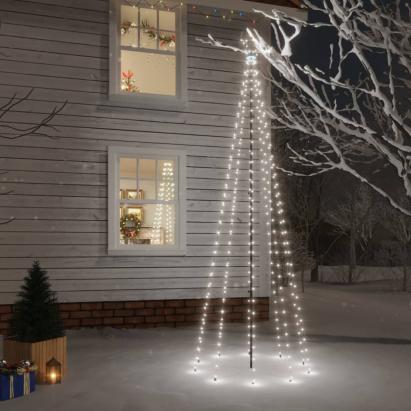 Brad de Crăciun, 310 LED-uri, alb rece, 300 cm, cu țăruș GartenMobel Dekor