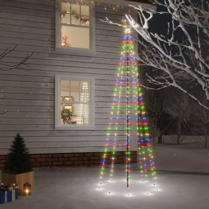 Brad de Crăciun, 310 LED-uri colorate, 300 cm, cu țăruș GartenMobel Dekor