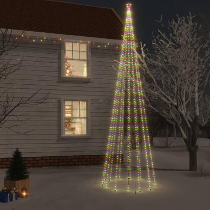 Brad de Crăciun cu țăruș, 1134 LED-uri, multicolor, 800 cm GartenMobel Dekor
