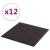 Panouri perete 12 buc. negru, 30x30 cm piele ecologică, 1,08 m² GartenMobel Dekor