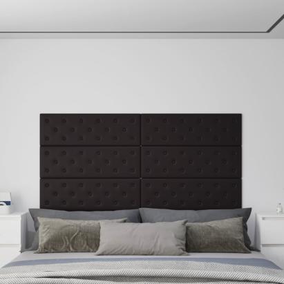 Panouri de perete 12 buc. negru, 90x30 cm, piele eco 3,24 m² GartenMobel Dekor