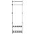 Suport de haine cu 3 niveluri, argintiu, 59x29x192 cm, aluminiu GartenMobel Dekor