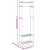 Suport de haine cu 3 niveluri, argintiu, 59x29x192 cm, aluminiu GartenMobel Dekor