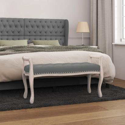 Bancă, gri închis, 110x45x60 cm, textil GartenMobel Dekor