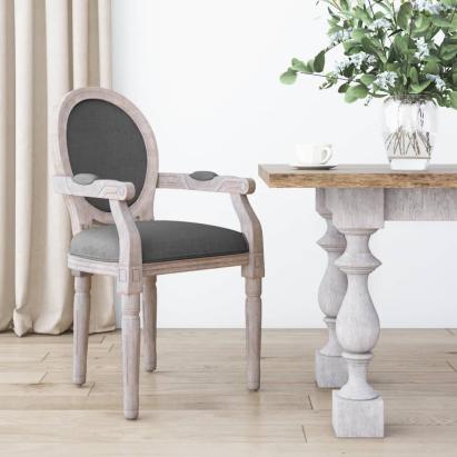 Scaun de bucătărie, gri închis, 54x56x96,5 cm, material textil GartenMobel Dekor