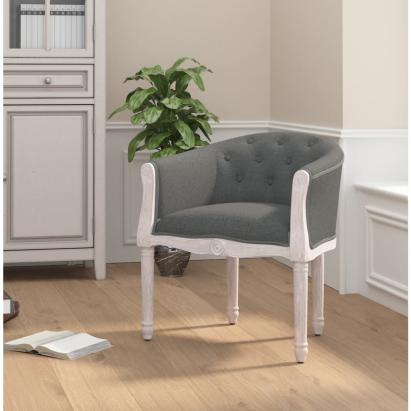Scaun de bucătărie pivotant, gri închis, textil GartenMobel Dekor