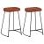 Scaune de bar Gavin 2 buc. 45x40x63 cm lemn masiv de mango GartenMobel Dekor