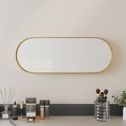 Oglindă de perete, auriu, 15x40 cm, ovală GartenMobel Dekor