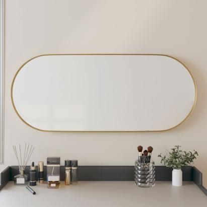 Oglindă de perete, auriu, 25x60 cm, ovală GartenMobel Dekor