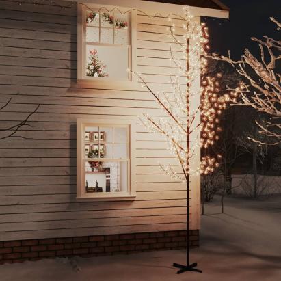 Copac cu flori de cireș cu LED, 672 LED-uri alb calde, 400 cm GartenMobel Dekor