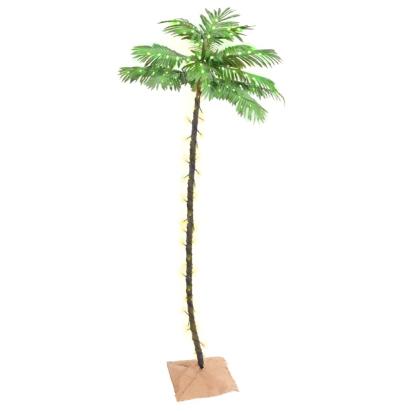 Palmier cu LED, 136 LED-uri alb calde, 220 cm GartenMobel Dekor