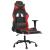 Scaun de gaming cu masaj/suport picioare, negru/roșu, piele eco GartenMobel Dekor