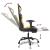 Scaun de gaming cu masaj/suport picioare negru/auriu piele eco GartenMobel Dekor