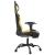 Scaun de gaming cu masaj/suport picioare negru/auriu piele eco GartenMobel Dekor