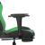 Scaun gaming de masaj/suport picioare, negru/verde, piele eco GartenMobel Dekor
