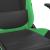 Scaun gaming de masaj/suport picioare, negru/verde, piele eco GartenMobel Dekor