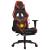 Scaun de gaming cu masaj/suport picioare, negru/roșu, piele eco GartenMobel Dekor