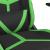 Scaun gaming de masaj/suport picioare, negru/verde, piele eco GartenMobel Dekor
