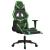 Scaun gaming de masaj/suport picioare, negru/verde, piele eco GartenMobel Dekor