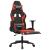 Scaun de gaming cu masaj/suport picioare, negru/roșu, piele eco GartenMobel Dekor