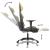 Scaun de gaming cu masaj/suport picioare negru/auriu piele eco GartenMobel Dekor
