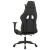 Scaun de gaming cu masaj/suport picioare negru/auriu piele eco GartenMobel Dekor
