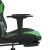 Scaun gaming de masaj/suport picioare, negru/verde, piele eco GartenMobel Dekor