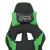 Scaun gaming de masaj/suport picioare, negru/verde, piele eco GartenMobel Dekor