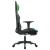 Scaun gaming de masaj/suport picioare, negru/verde, piele eco GartenMobel Dekor